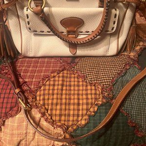 White and Brown Real leather Dooney and Bourke